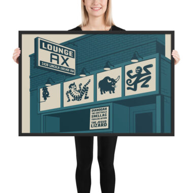 Lounge AX RIP Framed poster